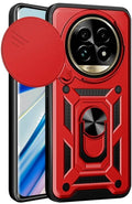 Θήκη Realme 13 Pro / 13 Pro Plus - Bodycell Armor Slide Ανθεκτική με Κάλυμμα για την Κάμερα & Μεταλλικό Ring Holder - Red (52