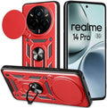 Θήκη Realme 14 Pro Bodycell Armor Slide Ανθεκτική με Κάλυμμα για την Κάμερα & Μεταλλικό Ring Holder - Red (5206015080265)