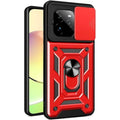 Θήκη Realme GT 7 Pro Bodycell Armor Slide Ανθεκτική με Κάλυμμα για την Κάμερα & Μεταλλικό Ring Holder - Red (5206015082511)