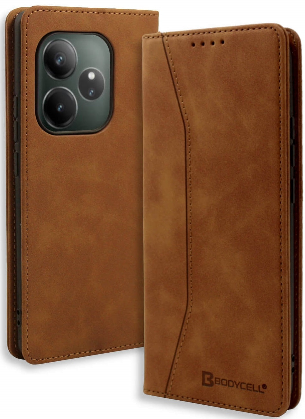 Θήκη Realme GT 6 / GT 6T - Bodycell Book Case Πορτοφόλι - Brown (5206015079375)