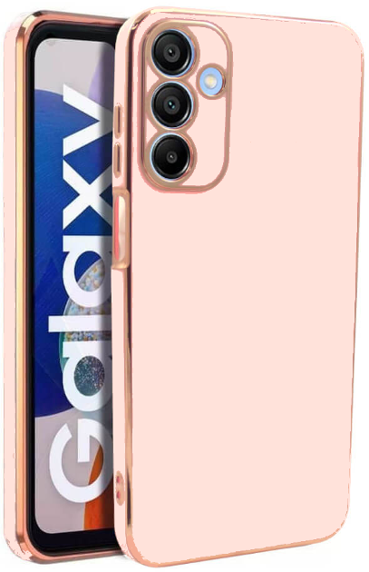 Θήκη Samsung Galaxy A15 Bodycell Gold Plated Σιλικόνης - Pink (5206015081316)