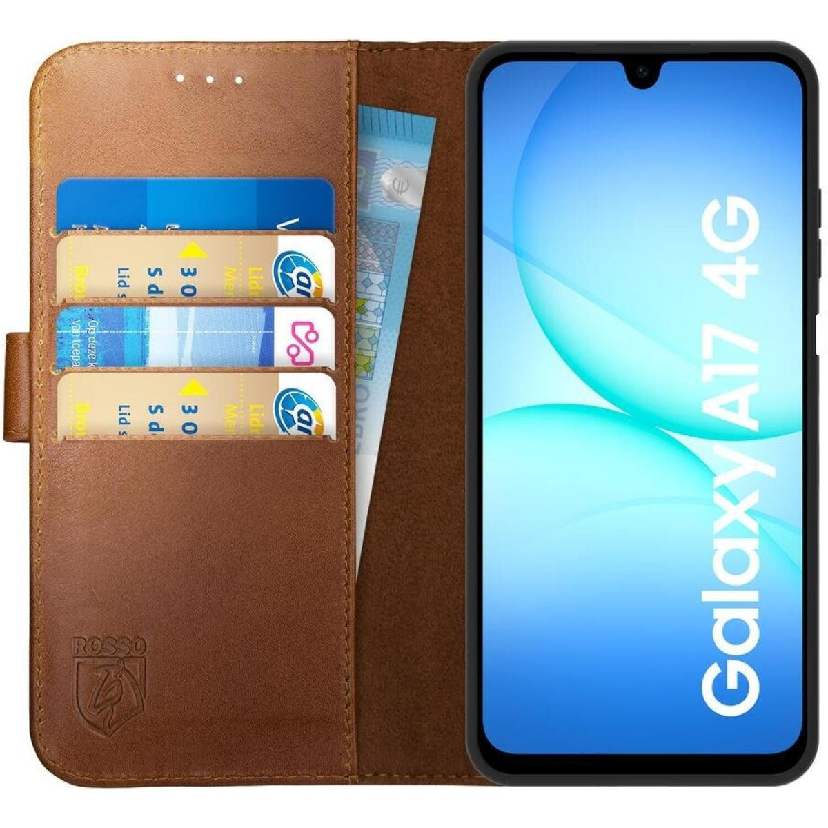Θήκη Samsung Galaxy A17 Rosso Deluxe Δερμάτινο Πορτοφόλι - Brown (8719246494222)
