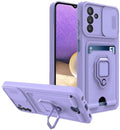 Θήκη Samsung Galaxy A25 Bodycell Multifunction με Λουράκι Λαιμού / Κάλυμμα Κάμερας / Ring Holder & Υποδοχή Κάρτας - Purple (5