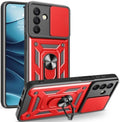 Θήκη Samsung Galaxy A26 Bodycell Armor Slide Ανθεκτική με Κάλυμμα για την Κάμερα & Μεταλλικό Ring Holder - Red (5206015080869