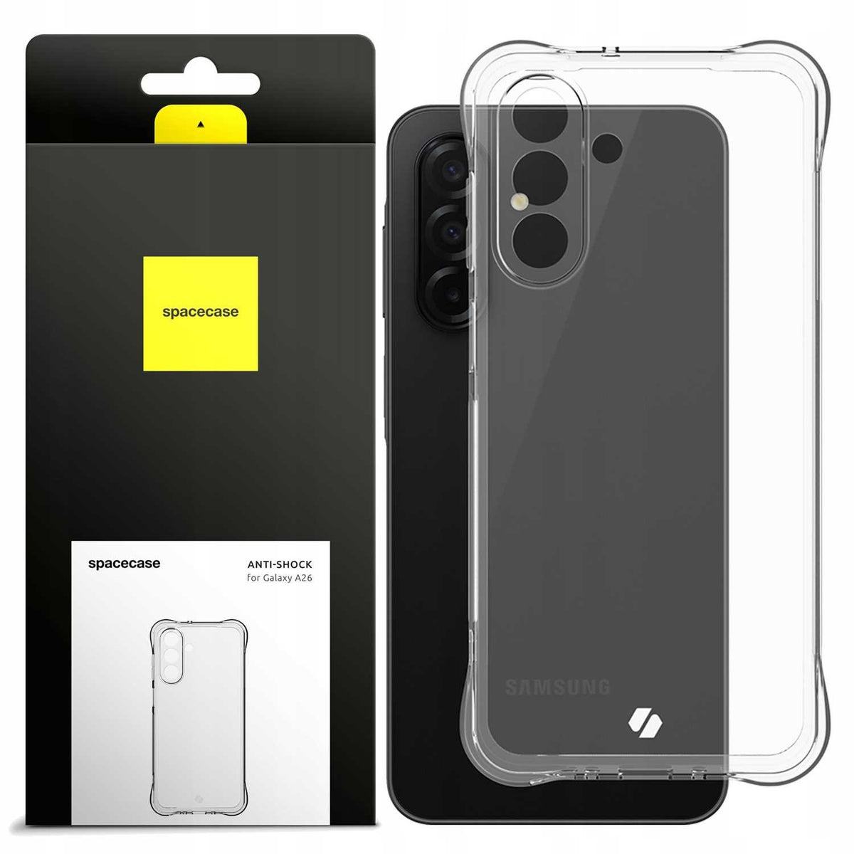 Θήκη Samsung Galaxy A26 Spacecase Anti-Shock Διάφανη Σιλικόνης 1mm - Clear (5905719104306)