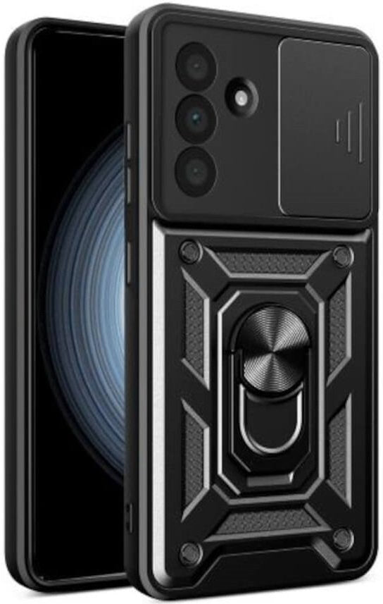 Θήκη Samsung Galaxy A36 Bodycell Armor Slide Ανθεκτική με Κάλυμμα για την Κάμερα & Μεταλλικό Ring Holder - Black (52060150808