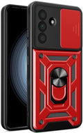 Θήκη Samsung Galaxy A36 Bodycell Armor Slide Ανθεκτική με Κάλυμμα για την Κάμερα & Μεταλλικό Ring Holder - Red (5206015080890
