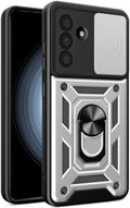 Θήκη Samsung Galaxy A36 Bodycell Armor Slide Ανθεκτική με Κάλυμμα για την Κάμερα & Μεταλλικό Ring Holder - Silver (5206015080