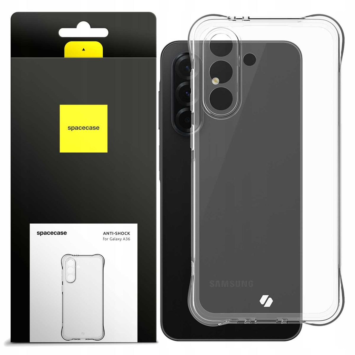 Θήκη Samsung Galaxy A36 Spacecase Anti-Shock Διάφανη Σιλικόνης 1mm - Clear (5905719117375)