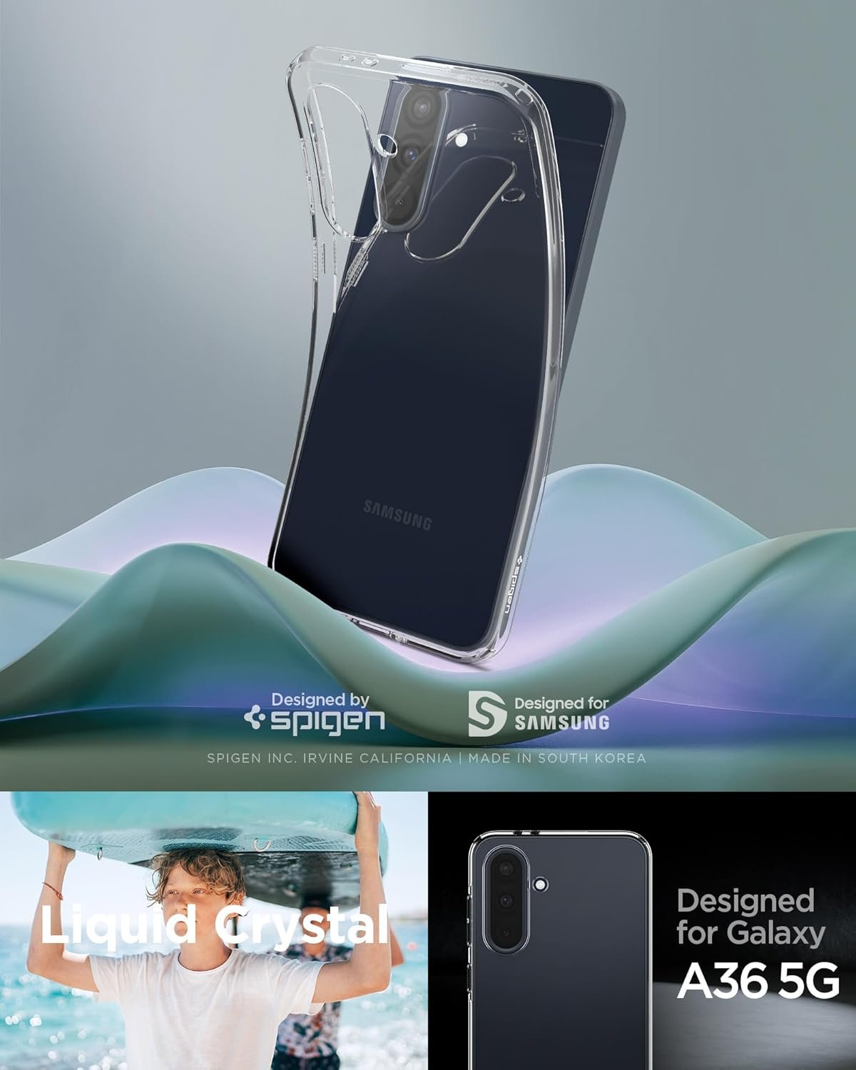 Θήκη Samsung Galaxy A36 Spigen Liquid Crystal Σιλικόνης - Crystal Clear (ACS09167)
