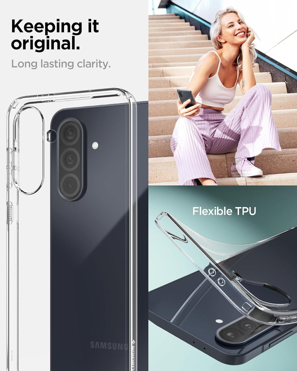 Θήκη Samsung Galaxy A36 Spigen Liquid Crystal Σιλικόνης - Crystal Clear (ACS09167)