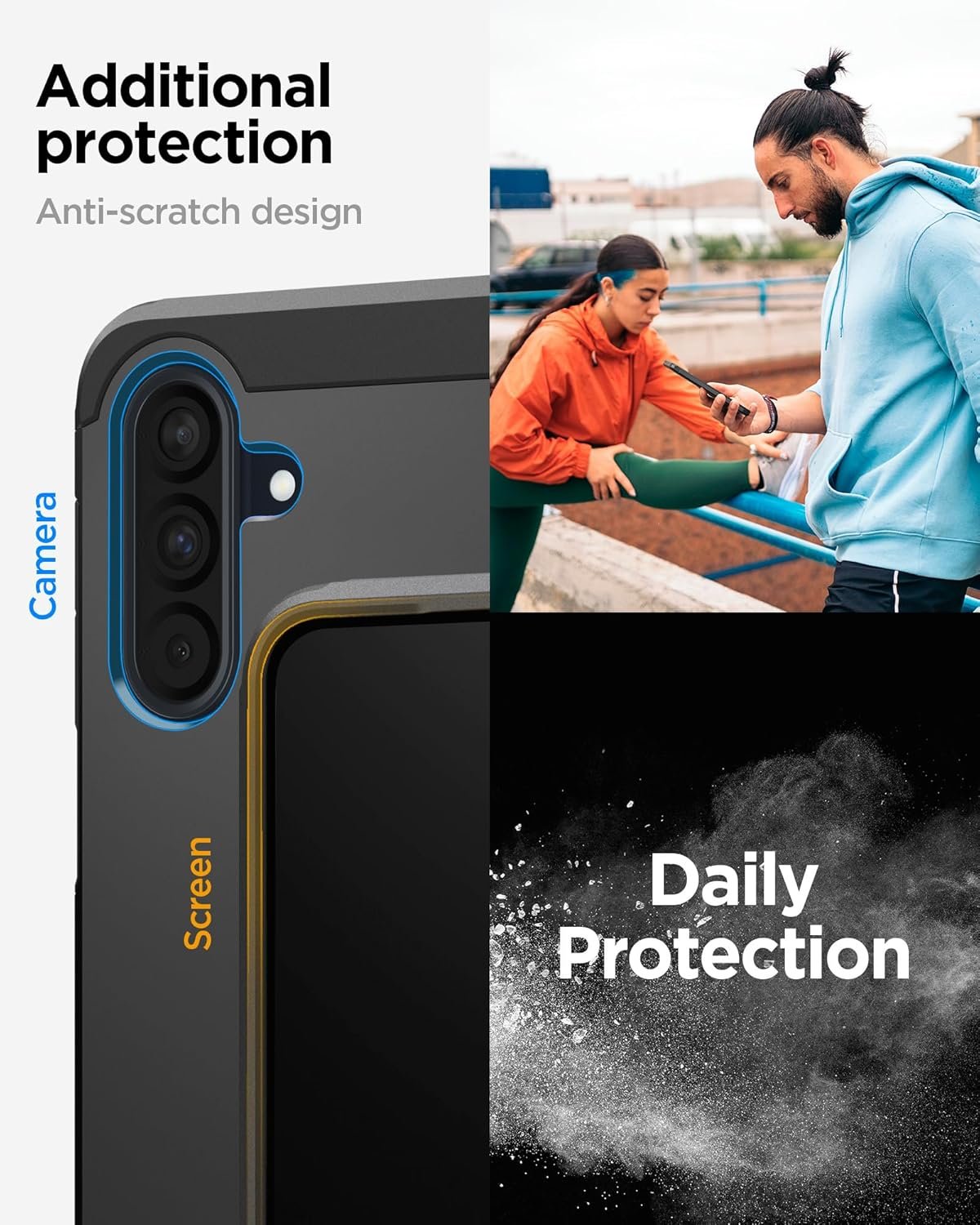 Θήκη Samsung Galaxy A36 Spigen Tough Armor Ανθεκτική Σκληρή με KickStand - Black (ACS09166)