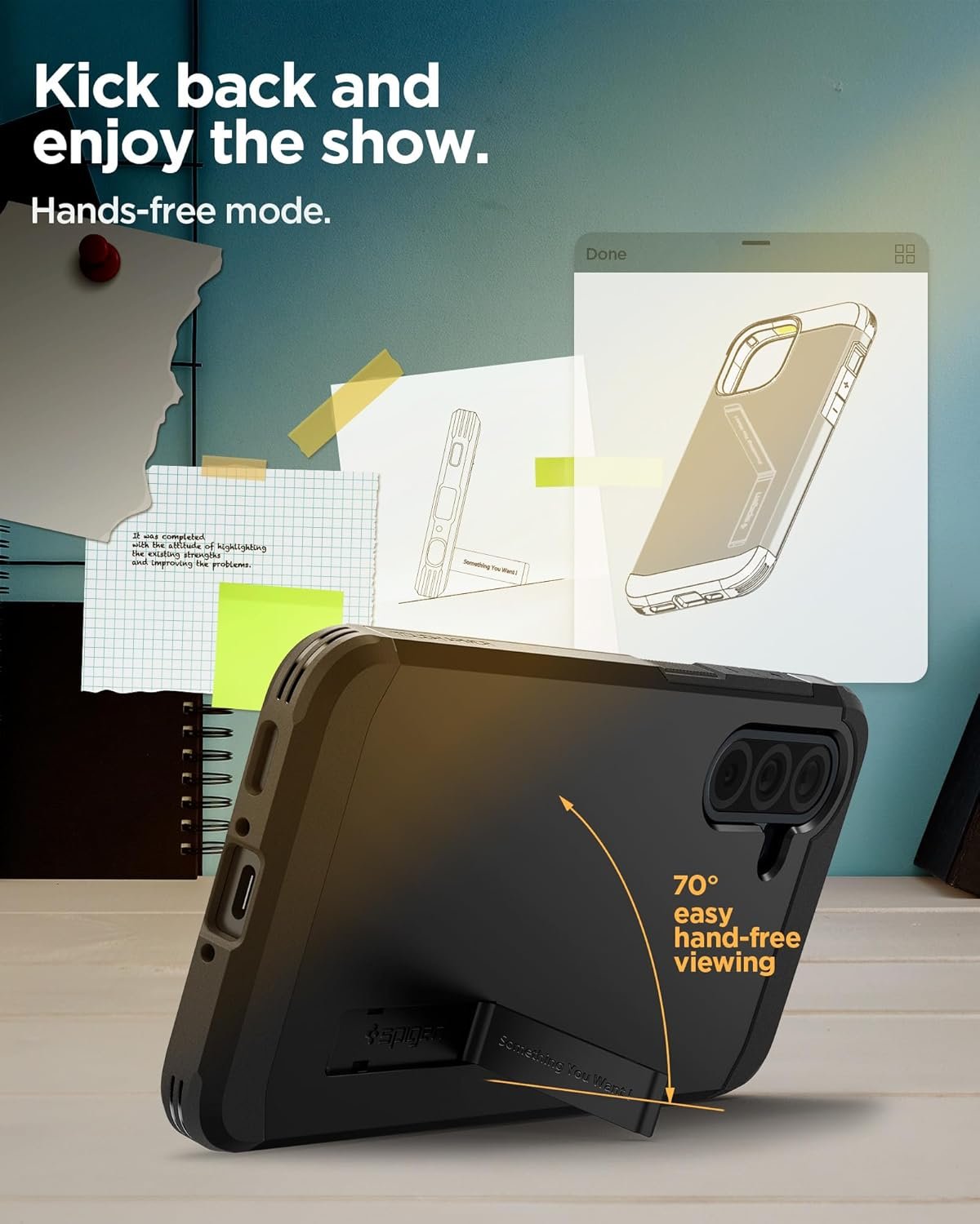 Θήκη Samsung Galaxy A36 Spigen Tough Armor Ανθεκτική Σκληρή με KickStand - Black (ACS09166)