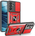Θήκη Samsung Galaxy A56 Bodycell Armor Slide Ανθεκτική με Κάλυμμα για την Κάμερα & Μεταλλικό Ring Holder - Red (5206015080920