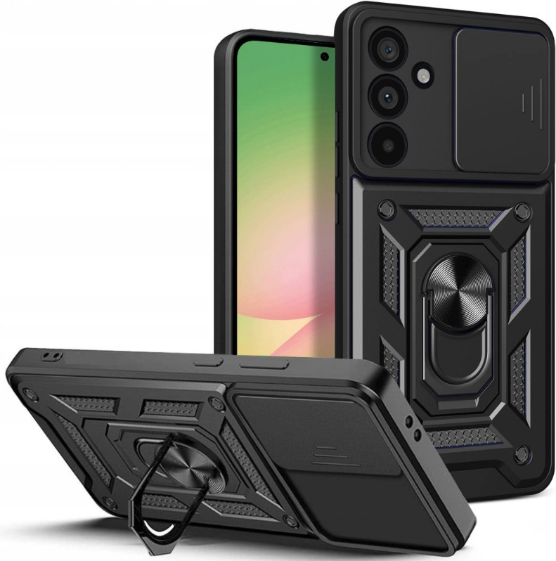 Θήκη Samsung Galaxy A56 Tech-Protect Camshield Pro Ανθεκτική με Κάλυμμα για την Κάμερα & Ring Holder - Black (5906302362172)