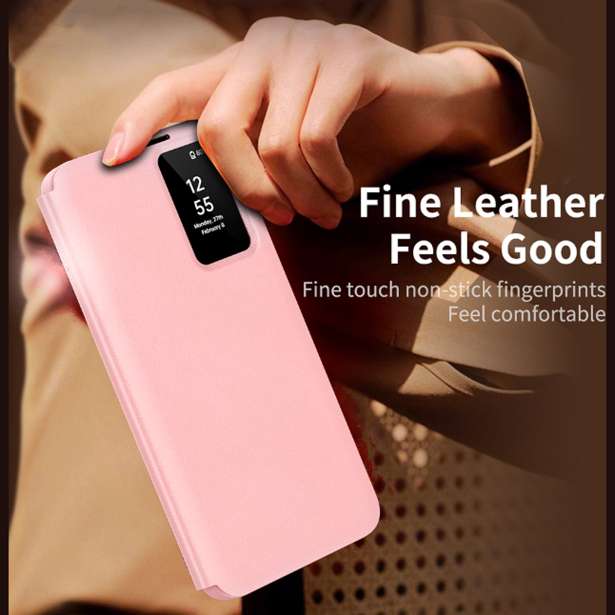 Θήκη Samsung Galaxy A56 Techsuit SmartView Series Flip με Ενεργό Πορτάκι - Pink (5949419302808)