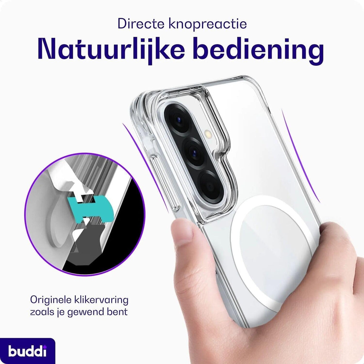 Θήκη Samsung Galaxy A57 Buddi Core Σκληρή Διάφανη με MagSafe - Transparent (8719246557842)