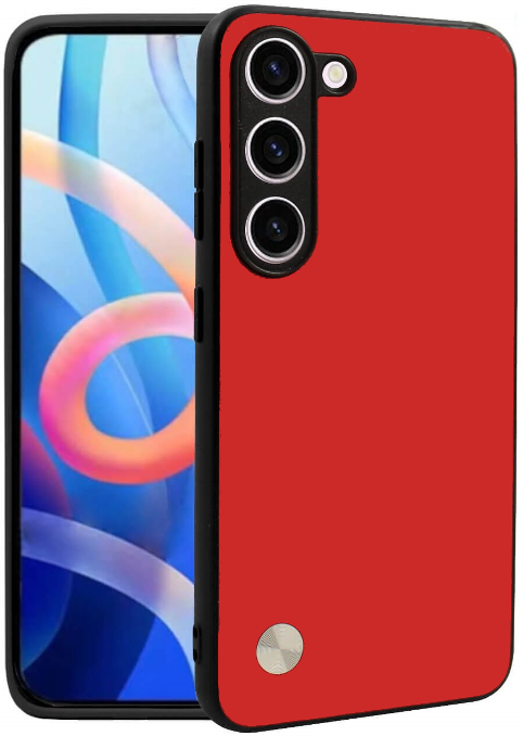 Θήκη Samsung Galaxy S23 Bodycell Vegan Cover Σκληρή - Red (5206015077166)