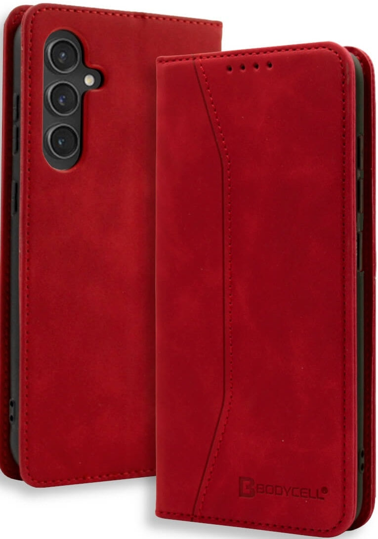 Θήκη Samsung Galaxy S24 FE - Bodycell Book Case Πορτοφόλι - Red (5206015079566)