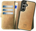 Θήκη Samsung Galaxy S24 FE Rosso Elite Δερμάτινο Πορτοφόλι με MagSafe - Light Brown (8719246459610)