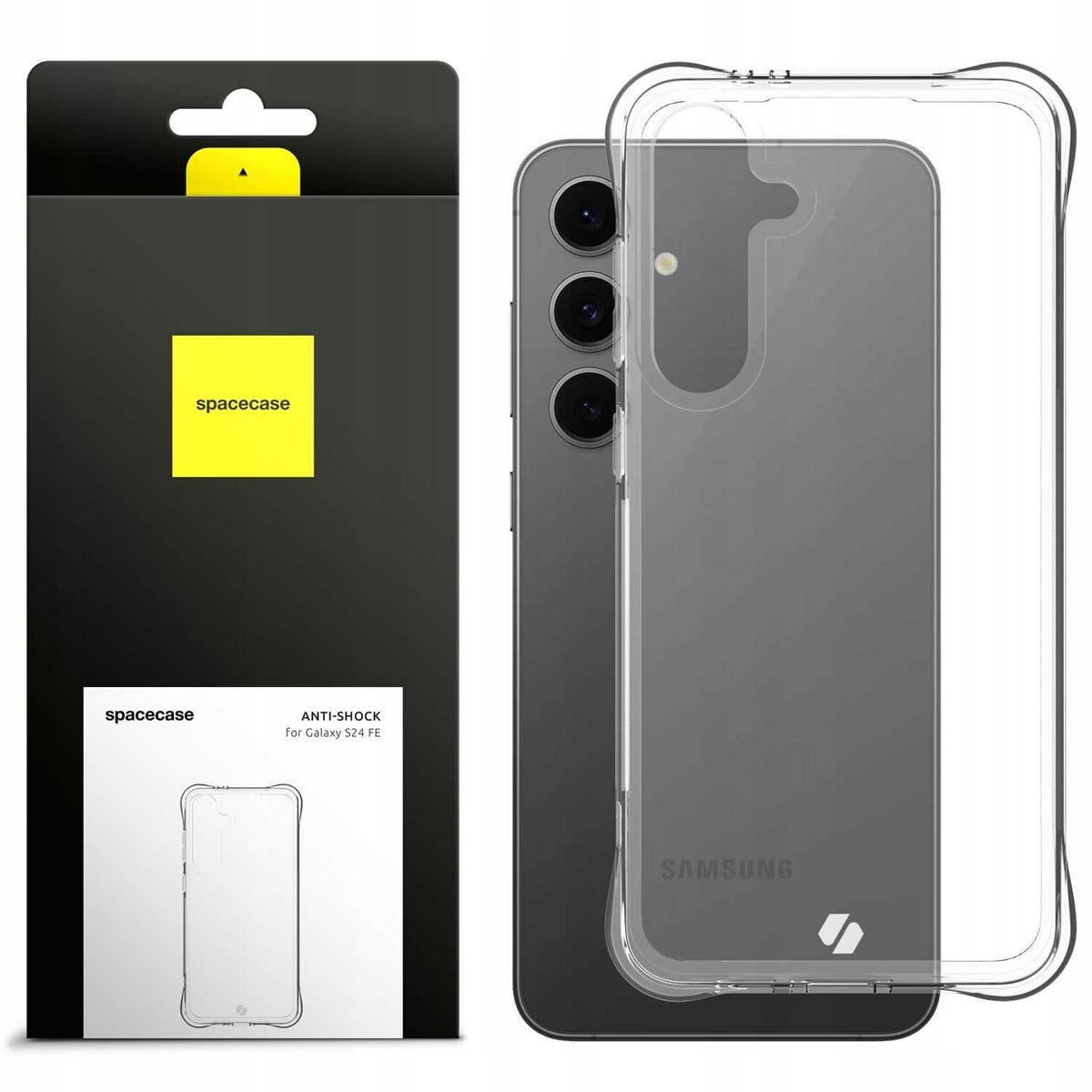 Θήκη Samsung Galaxy S24 FE Spacecase Anti-Shock Διάφανη Σιλικόνης 1mm - Clear (5905719112943)