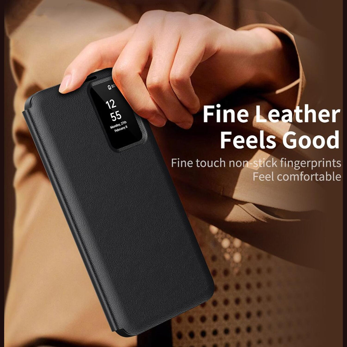 Θήκη Samsung Galaxy S24 Techsuit SmartView Series Flip με Ενεργό Πορτάκι - Black (5949419303232)