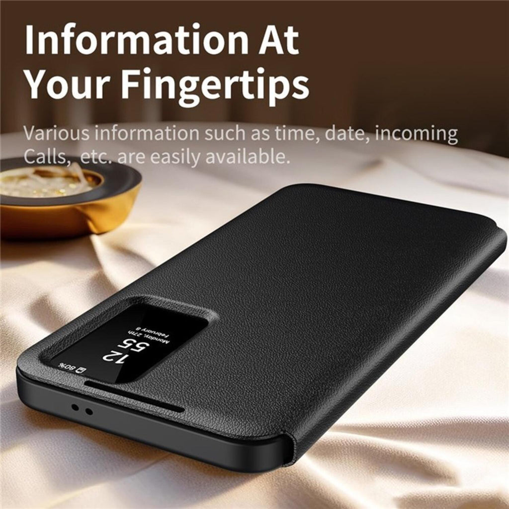 Θήκη Samsung Galaxy S24 Ultra Techsuit SmartView Series Flip με Ενεργό Πορτάκι - Black (5949419303355)