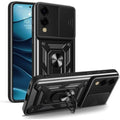 Θήκη Samsung Galaxy S25 Edge Bodycell Armor Slide Ανθεκτική με Κάλυμμα για την Κάμερα & Μεταλλικό Ring Holder - Black (520601