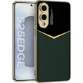 Θήκη Samsung Galaxy S25 Edge Bodycell Jazz Leather Backcover Σκληρή με TPU Bumper - Green (5206015083914)