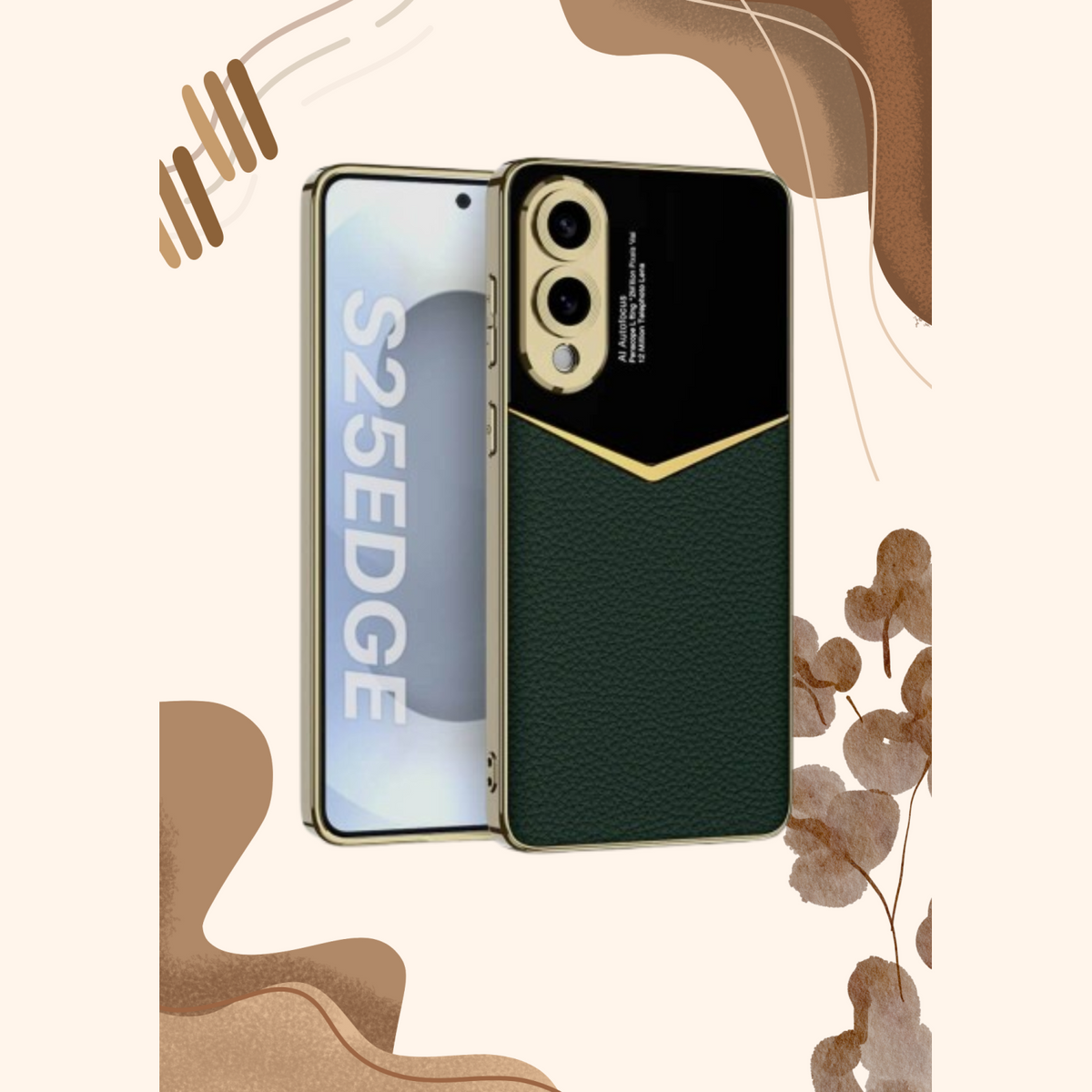 Θήκη Samsung Galaxy S25 Edge Bodycell Jazz Leather Backcover Σκληρή με TPU Bumper - Green (5206015083914)