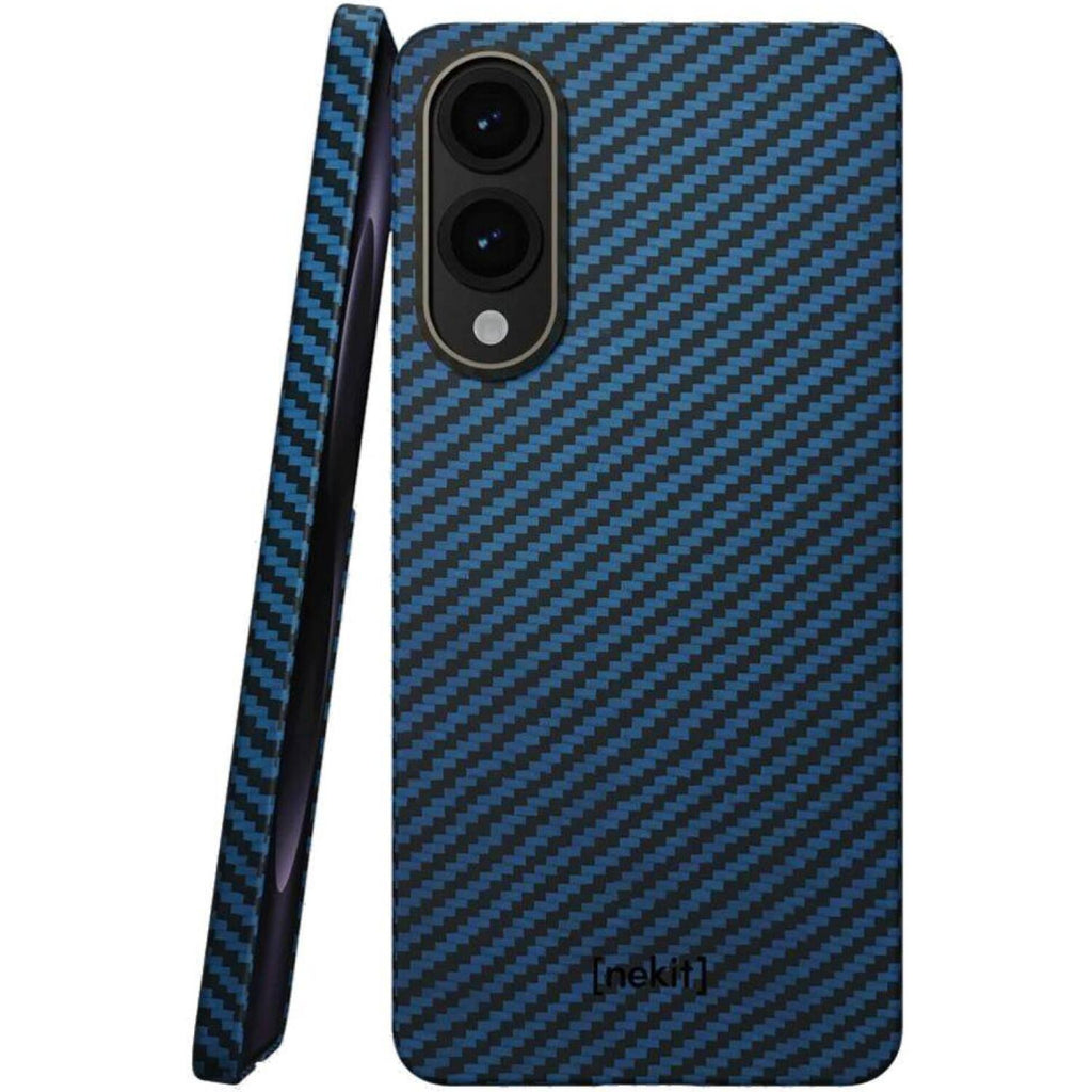 Θήκη Samsung Galaxy S25 Edge Nekit Fiber Σκληρή με MagSafe Aramid Fiber 1mm 1500D Kevlar - Blue (8719246479762)