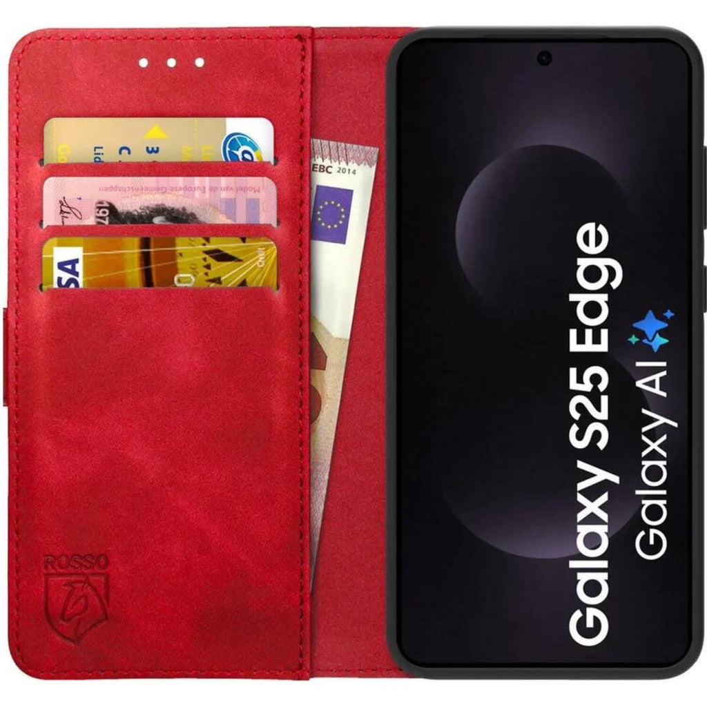 Θήκη Samsung Galaxy S25 Edge Rosso Element PU Πορτοφόλι - Red (8719246476310)