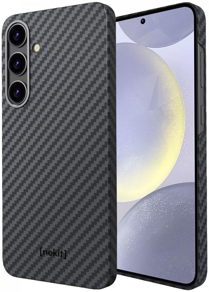 Θήκη Samsung Galaxy S25 Nekit Fiber Σκληρή με MagSafe Aramid Fiber 1mm 1500D Kevlar - Black (8719246469350)