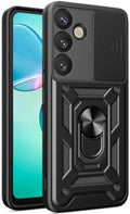 Θήκη Samsung Galaxy S25 Plus Bodycell Armor Slide Ανθεκτική με Κάλυμμα για την Κάμερα & Μεταλλικό Ring Holder - Black (520601