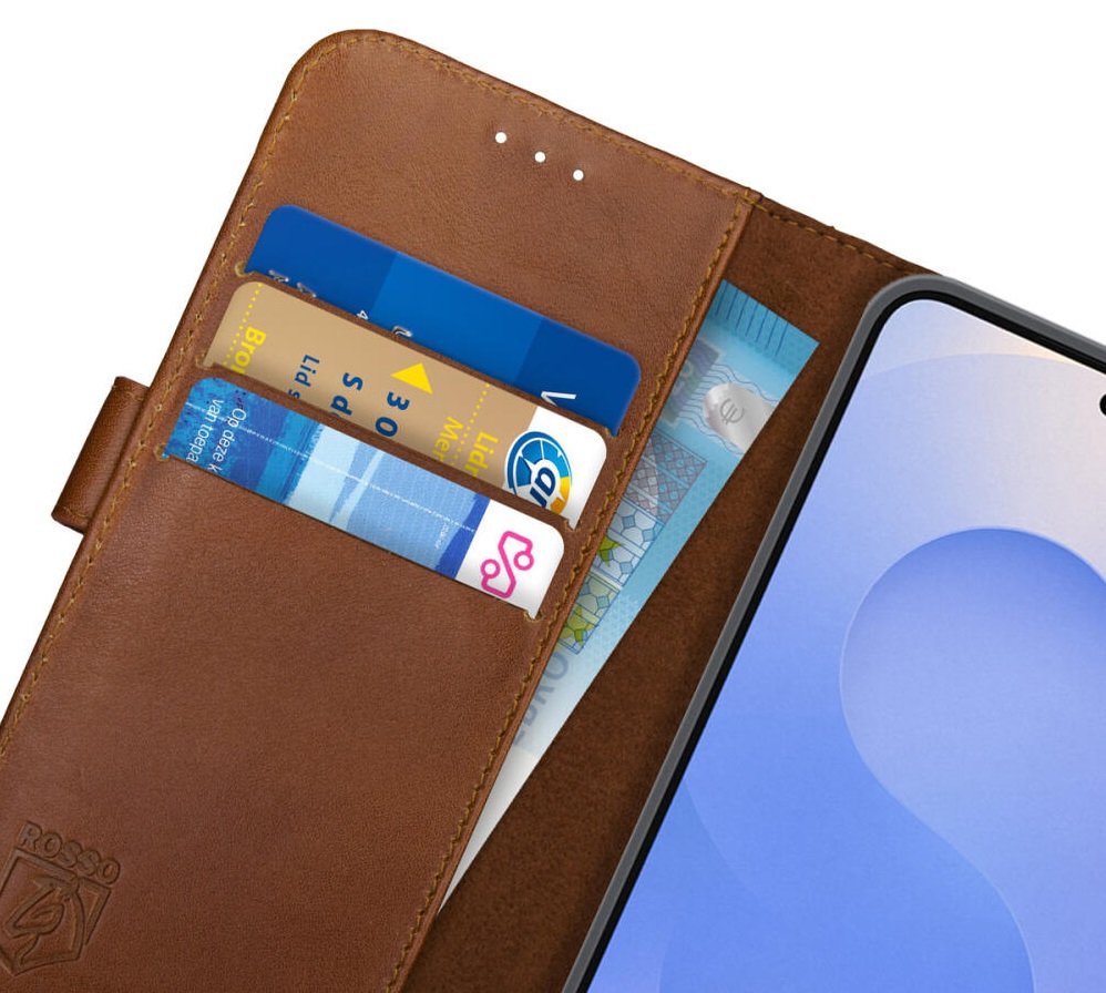 Θήκη Samsung Galaxy S25 Plus Rosso Deluxe Δερμάτινο Πορτοφόλι - Brown (8719246463235)