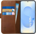 Θήκη Samsung Galaxy S25 Plus Rosso Deluxe Δερμάτινο Πορτοφόλι - Brown (8719246463235)