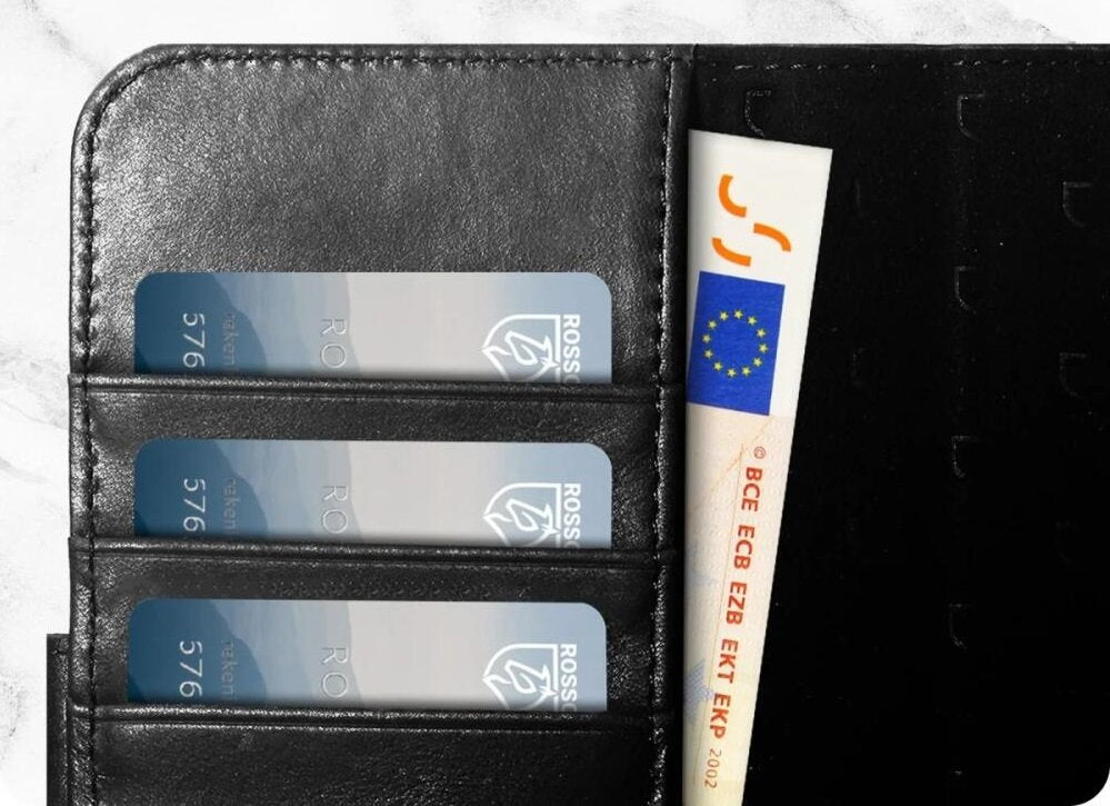 Θήκη Samsung Galaxy S25 Plus Rosso Elite Δερμάτινο Πορτοφόλι με MagSafe - Black (8719246463389)