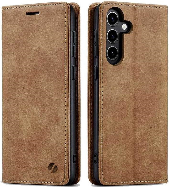 Θήκη Samsung Galaxy S25 Plus Spacecase Wallet Πορτοφόλι - Light Brown (5905719114664)