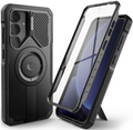 Θήκη Samsung Galaxy S25 Plus Tech-Protect Kevlar MagSafe Plus Full Body 360° με KickStand / Κάλυμμα Κάμερας & MagSafe - Black