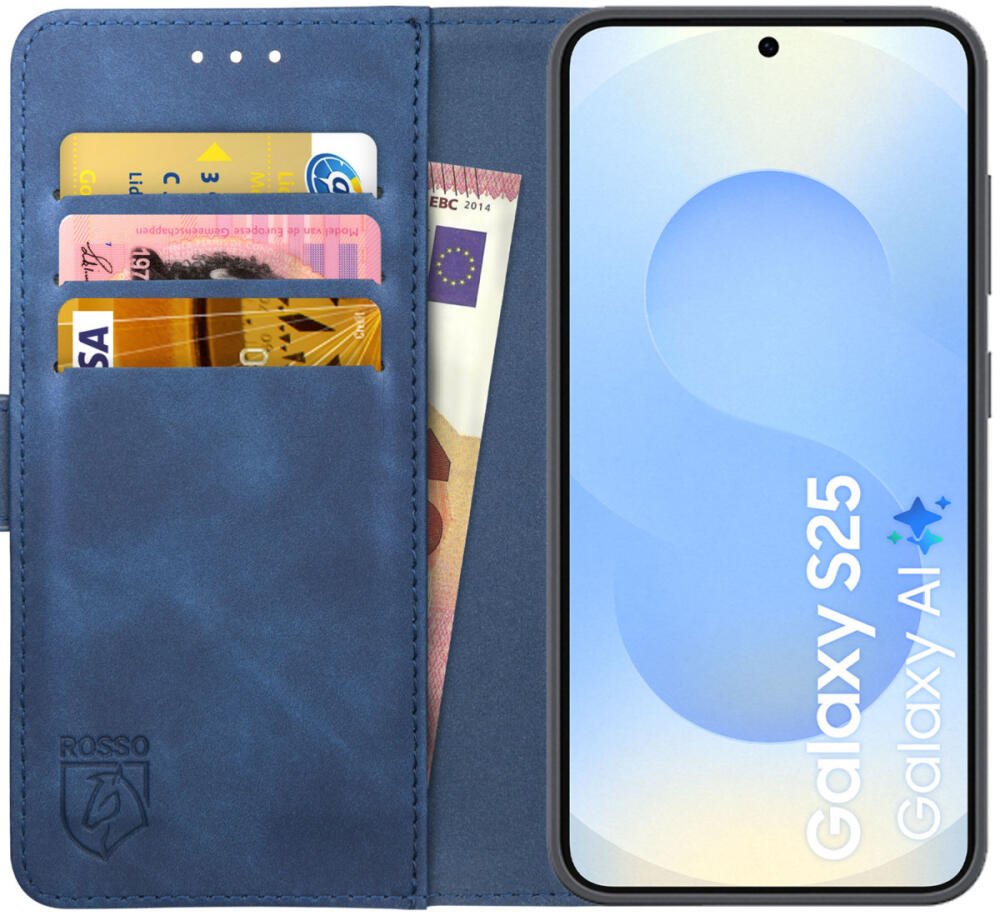 Θήκη Samsung Galaxy S25 Rosso Element PU Πορτοφόλι - Blue (8719246463112)