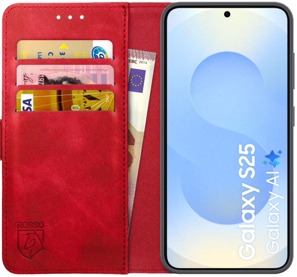 Θήκη Samsung Galaxy S25 Rosso Element PU Πορτοφόλι - Red (8719246463105)