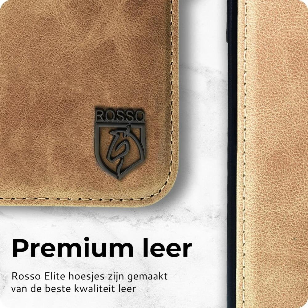 Θήκη Samsung Galaxy S25 Rosso Elite Δερμάτινο Πορτοφόλι με MagSafe - Light Brown (8719246463365)