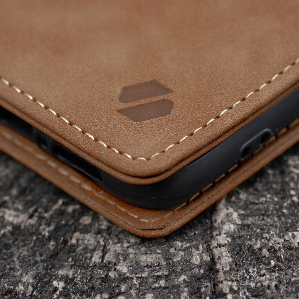 Θήκη Samsung Galaxy S25 Spacecase Wallet Πορτοφόλι - Light Brown (5905719114626)