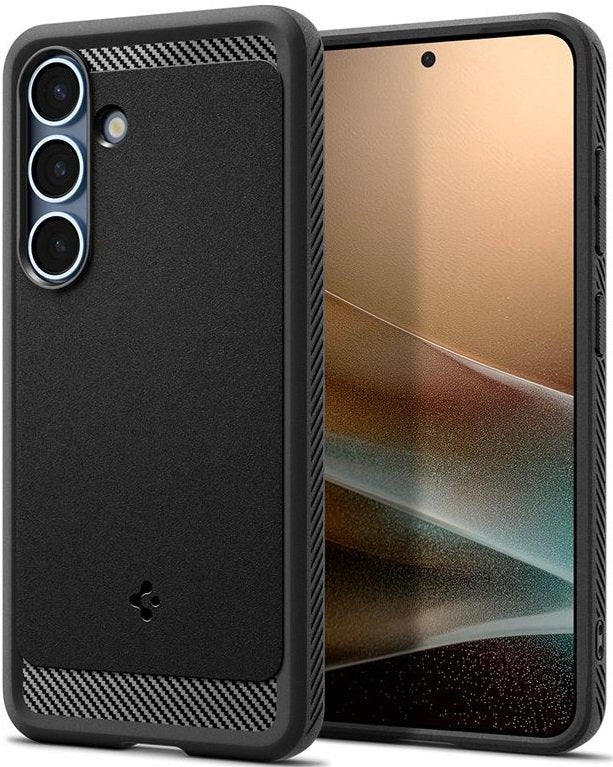 Θήκη Samsung Galaxy S25 Spigen Rugged Armor MagFit με MagSafe - Matte Black (ACS08998)