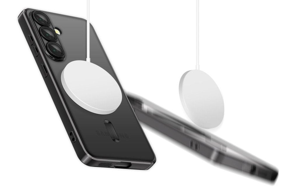 Θήκη Samsung Galaxy S25 Tech-Protect MagFlex Διάφανη Σιλικόνης με MagSafe - Shiny Black (5906302360055)