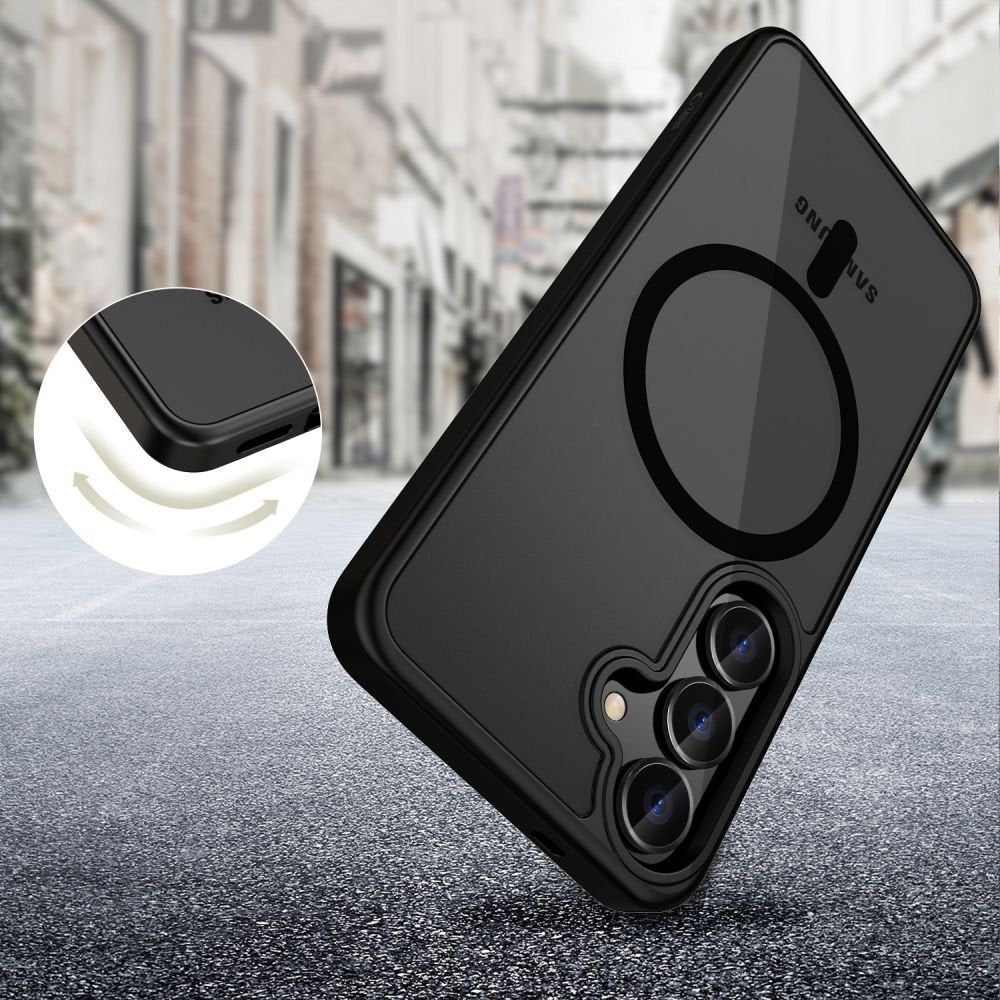 Θήκη Samsung Galaxy S25 Tech-Protect MagMat Σκληρή Ημιδιάφανη με MagSafe - Matte Black (5906302322091)