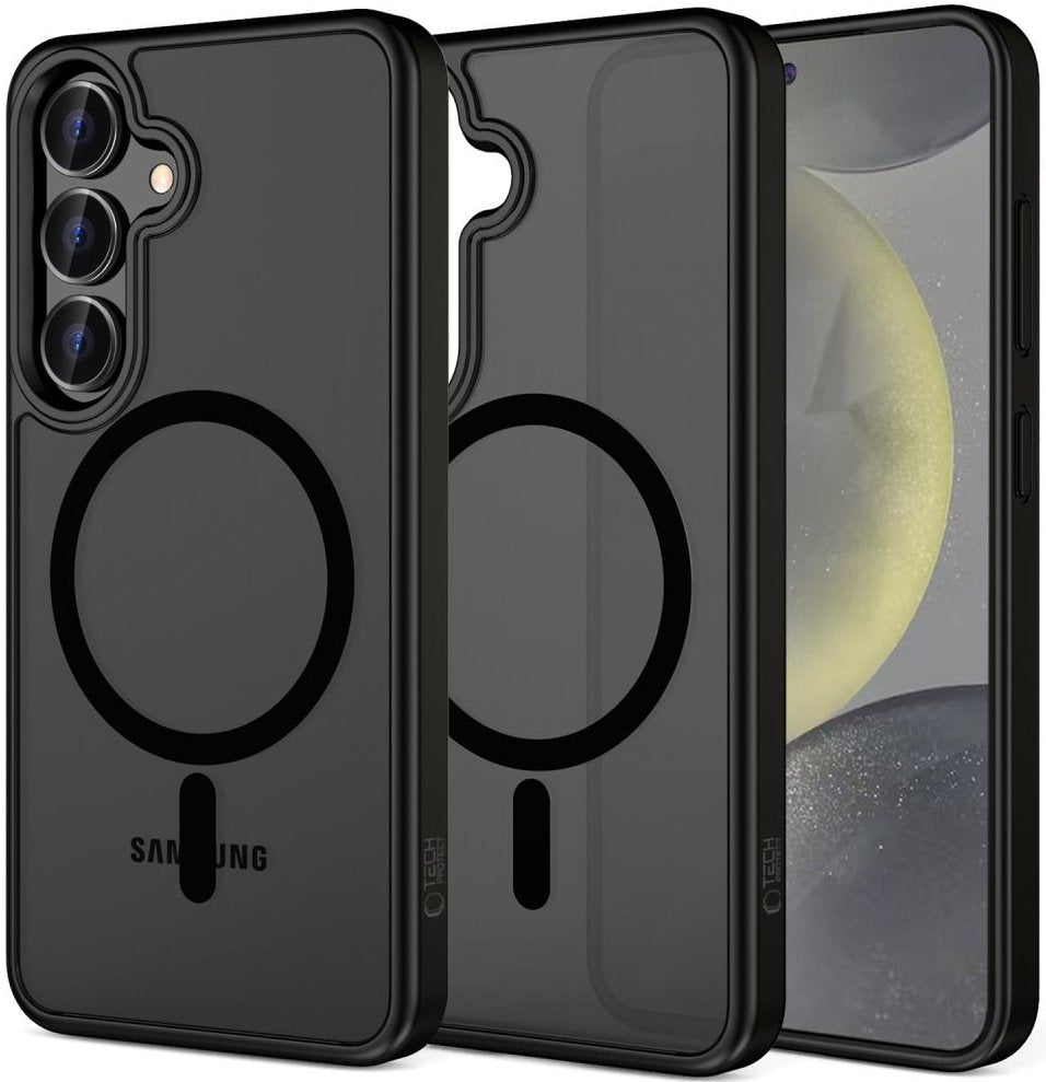 Θήκη Samsung Galaxy S25 Tech-Protect MagMat Σκληρή Ημιδιάφανη με MagSafe - Matte Black (5906302322091)