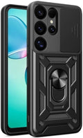 Θήκη Samsung Galaxy S25 Ultra Bodycell Armor Slide Ανθεκτική με Κάλυμμα για την Κάμερα & Μεταλλικό Ring Holder - Black (52060