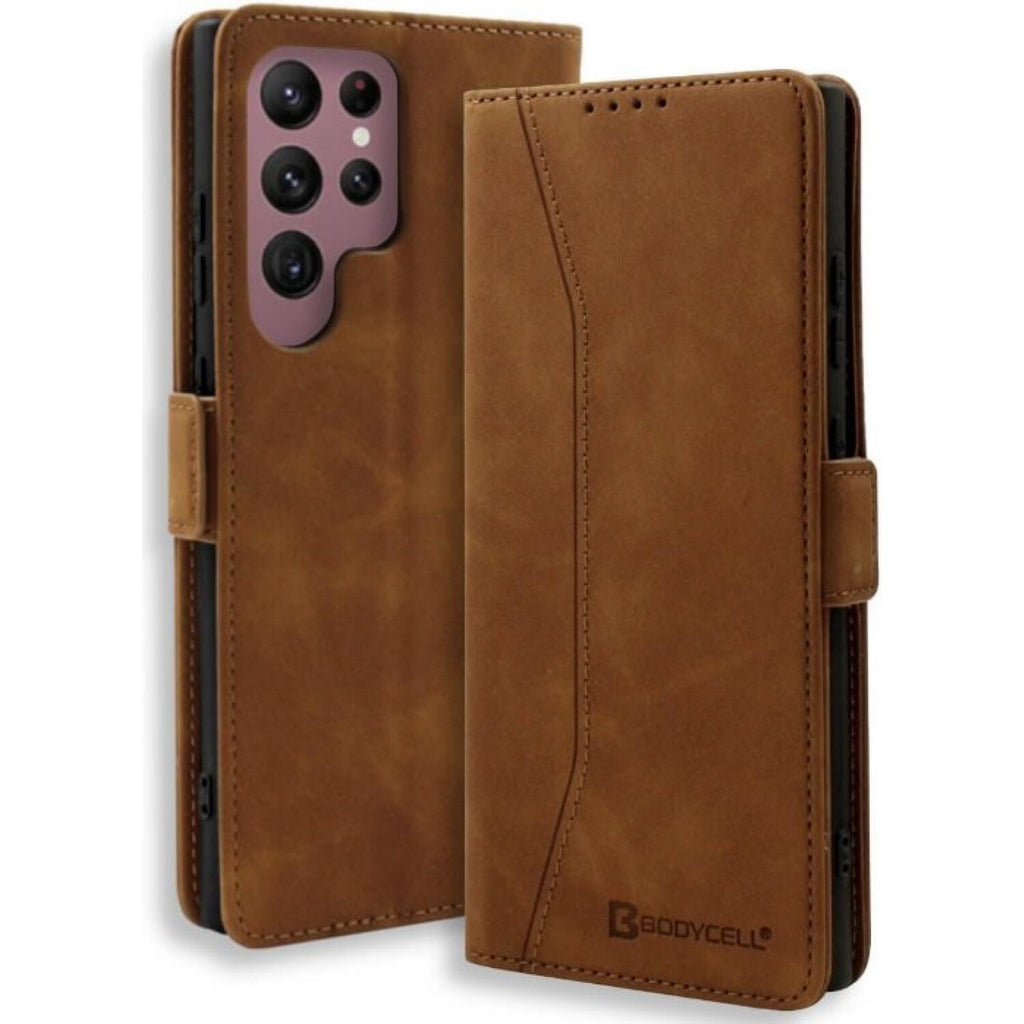 Θήκη Samsung Galaxy S25 Ultra Bodycell Book Case Πορτοφόλι - Brown (5206015080593)