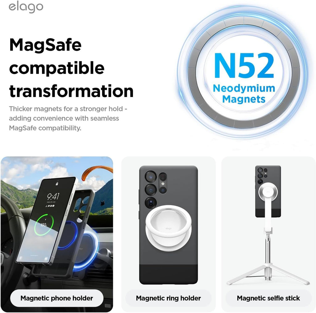Θήκη Samsung Galaxy S25 Ultra Elago Magnetic Glide Σκληρή με MagSafe - Dark Grey / Black (EGS25MSGL68-DGYBK)